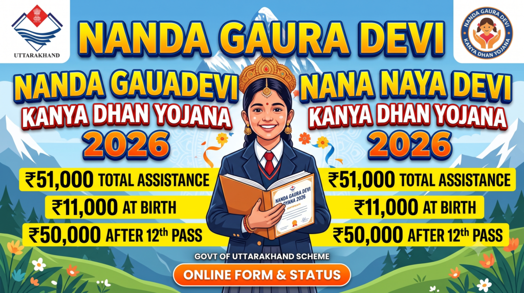 Nanda Gaura Devi Kanya Dhan Yojana 2026 banner